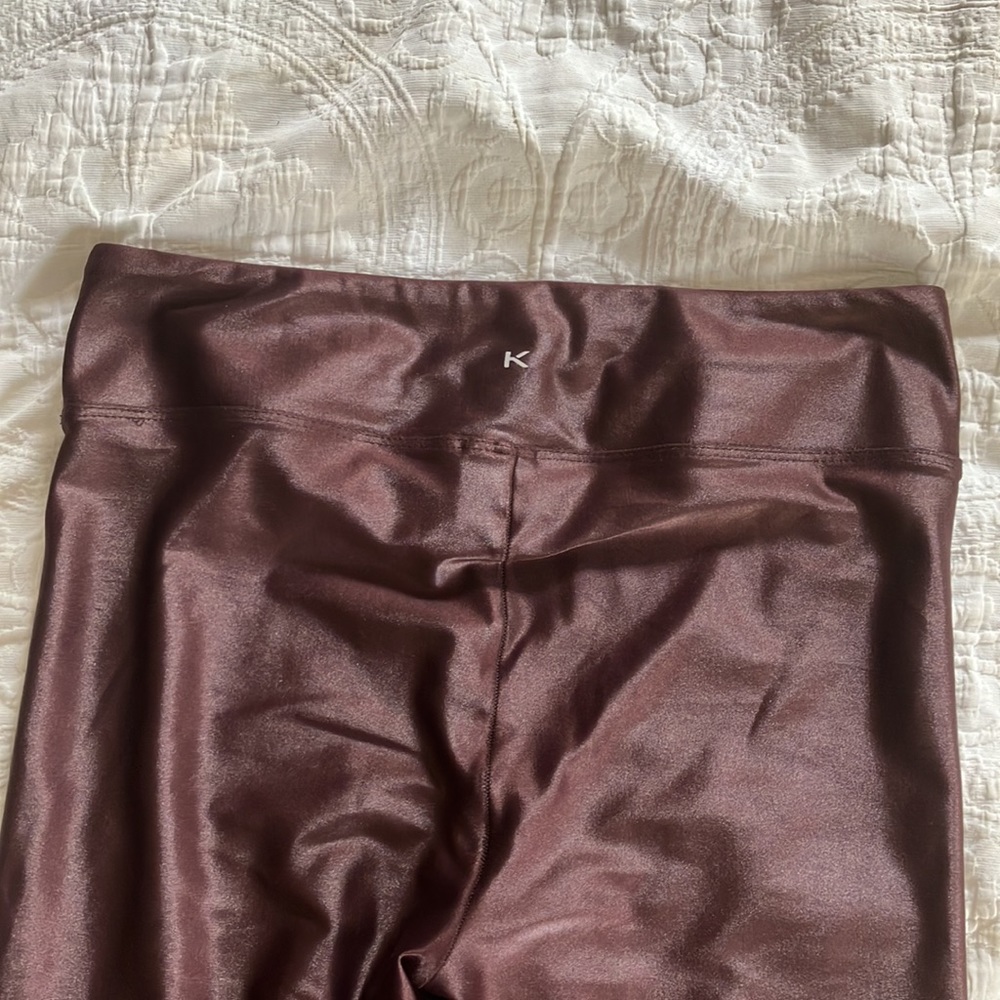🚨SALE🚨 KORAL high rise lustrous “liquid” leggings in wine - Picture 2 of 5